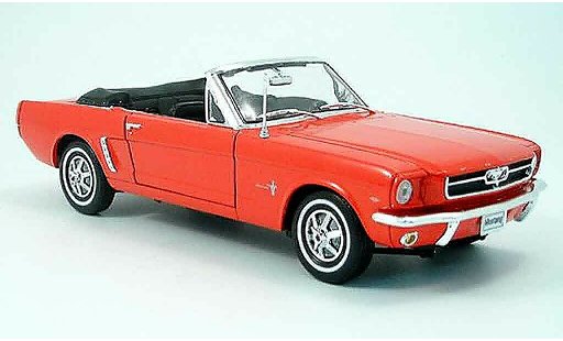 Ford Mustang Convertible 1/18 Welly cabriolet rood open modelauto