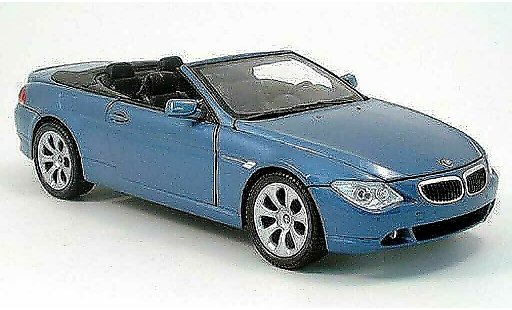 Bmw 645 Cabriolet 1/18 Welly E64 ci blauw 2004 modelauto