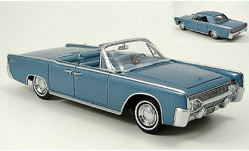 Lincoln Continental 1961 1/18 Yat Ming cabriolet blauw modelauto