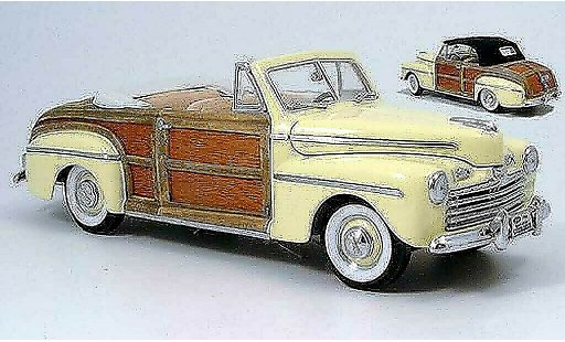 Ford Sportsman Cabriolet 1/18 Yat Ming geel avec stoffdak zum auswechseln 1946 modelauto