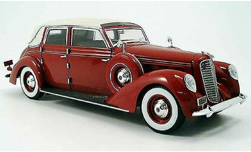 Lincoln Touring Base 1/18 Signature rood et toit wit 1937 modelauto