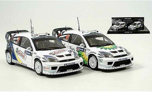 Ford Focus RS WRC 1/43 Minichamps Doppelsieg Mexico 2er Set 2004 modelauto