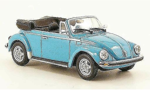Volkswagen Coccinelle Cabriolet 1/43 Minichamps 1303 blauw 1974 modelauto