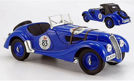 Bmw 328 rallye 1/18 Ricko 1937 no.83 abnehmbares kap modelauto