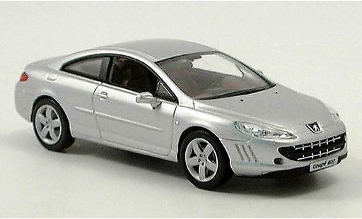 Peugeot 407 coupe 1/43 Norev grijs 2005 modelauto