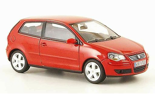 Volkswagen Polo Base 1/43 Minichamps rood modelauto