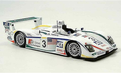Audi R8 LMP course 1/43 Minichamps 2005 winnaar LM Lehto Werner Kristensen modelauto
