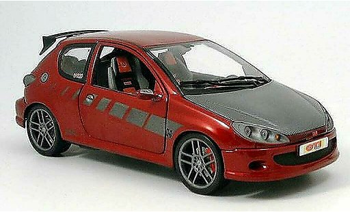 Peugeot 206 Tuning 1/43 Norev Street Racer rood modelauto