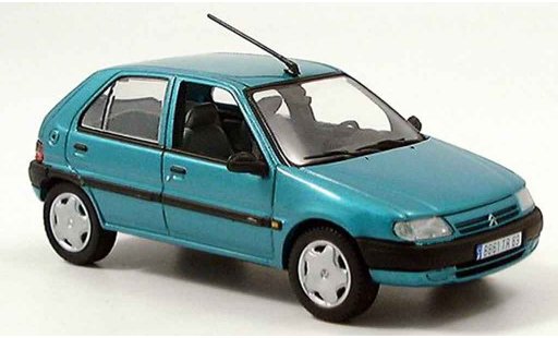 Citroen Saxo Berline 1/43 Norev groen 5 turer 1996 modelauto