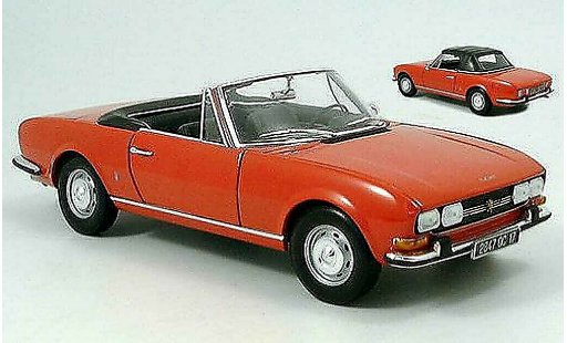 Peugeot 504 Cabriolet 1/18 Norev rood 1971 modelauto