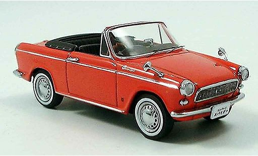 Daihatsu Compagno Berline 1/43 Ebbro Spider rood 1965 modelauto