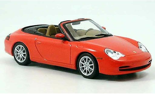 Porsche 911 Cabriolet 1/43 Minichamps rood 2001 modelauto