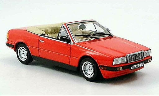 Maserati Biturbo Spyder 1/43 Minichamps rood 1986 modelauto
