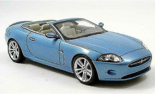 Jaguar XK Cabriolet 1/43 Minichamps blauw 2005 modelauto