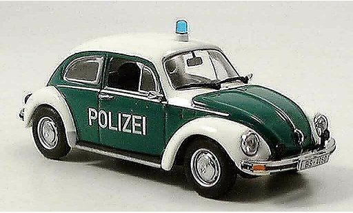 Volkswagen Coccinelle Base 1/43 Minichamps 1303 politie bruinschweig 1972 modelauto