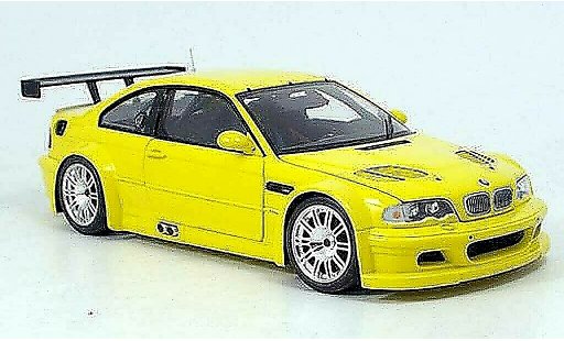 Bmw M3 coupe 1/18 Minichamps GTR E46 street geel 2001 modelauto