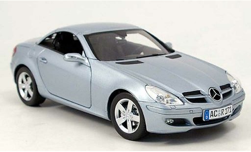 Mercedes Classe SLK Base 1/18 Minichamps grijsblauw 2004 modelauto