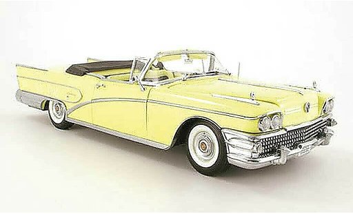 Buick Limited Convertible 1/18 Sun Star cabriolet geel 1958 modelauto