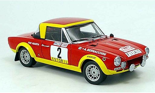 Fiat 124 Abarth 1/18 Sun Star pinto winnaar rallye portugal 1974 modelauto