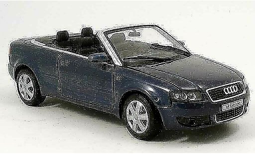 Audi A4 cabriolet 1/18 Welly blauw 2002 modelauto