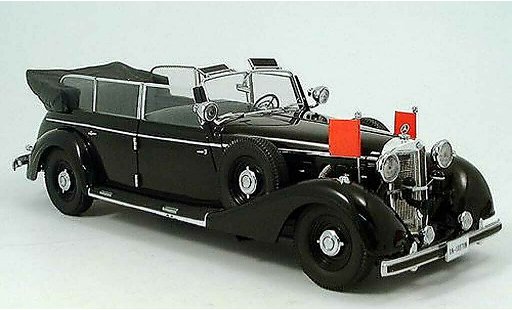 Mercedes 770 Cabriolet 1/18 Signature K zwart 1938 modelauto