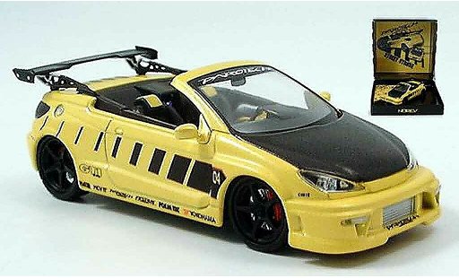 Peugeot 206 CC 1/43 Norev parotech geel zwart modelauto