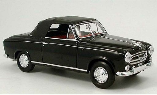 Peugeot 403 Cabriolet 1/18 Welly zwart 1957 avec capote modelauto