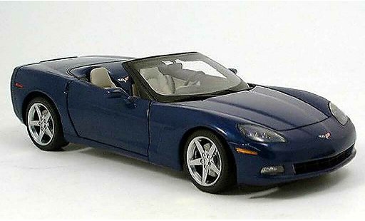 Chevrolet Corvette Convertible 1/18 Autoart C6 cabriolet blauw 2005 modelauto