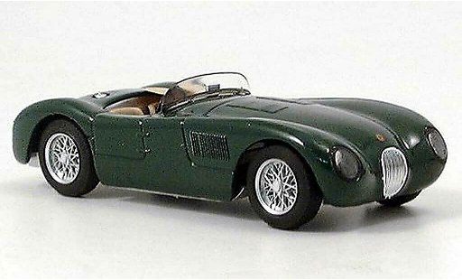 Jaguar C-Type 1953 1/43 Brumm groen Strassenversion RHD modelauto