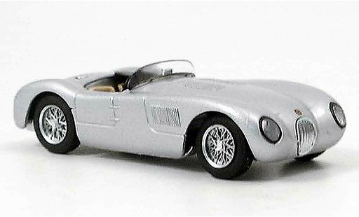 Jaguar C-Type Stradale 1/43 Brumm grijs metallic modelauto