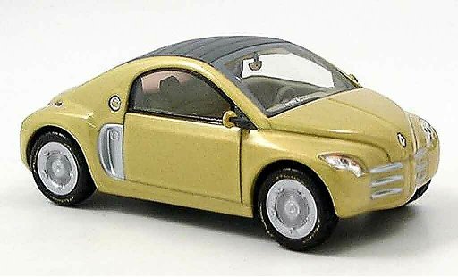 Renault Fiftie Concept 1/43 Norev geel car 1996 modelauto
