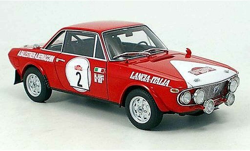 Lancia Fulvia HF 1/18 Autoart 1600 no.2 winnaar rallye san remo 1972 modelauto