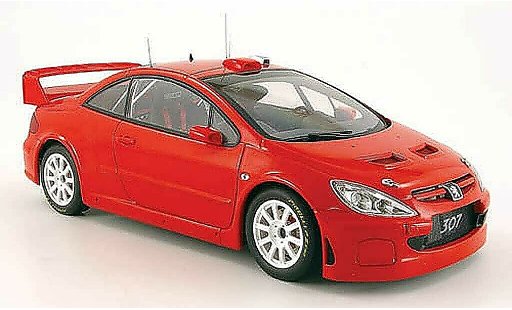 Peugeot 307 WRC 1/18 Autoart rood plain body version 2005 modelauto