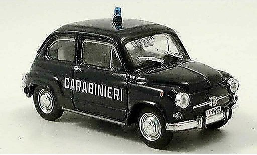 Fiat 600 D 1/43 Brumm Mulitpla Carabinieri politie modelauto
