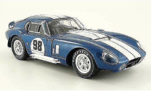 Shelby Daytona Coupe Base 1/18 Shelby Collectibles no.98 blauw wit 1965 modelauto