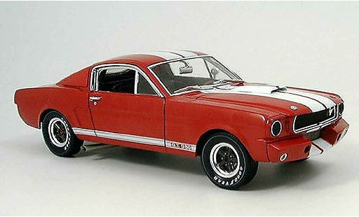 Shelby GT 350 1966 1/18 Shelby Collectibles racing rood avec bandes wits modelauto