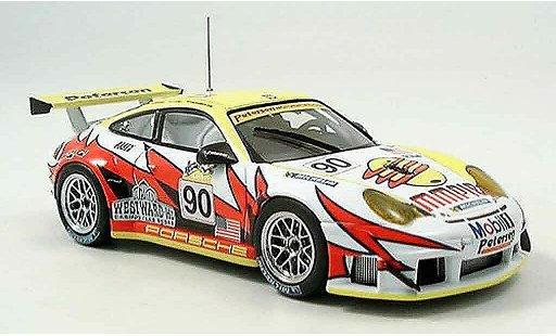 Porsche 911 GT3 RSR 1/43 Ebbro No.90 White Lightning Le Mans 2005 modelauto