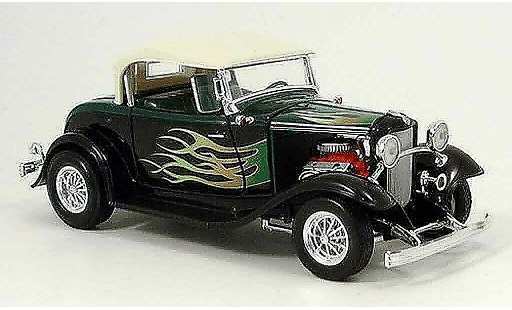Ford Hot Rod 1932 1/18 Yat Ming roadster street rod groen/zwart avec flammen modelauto