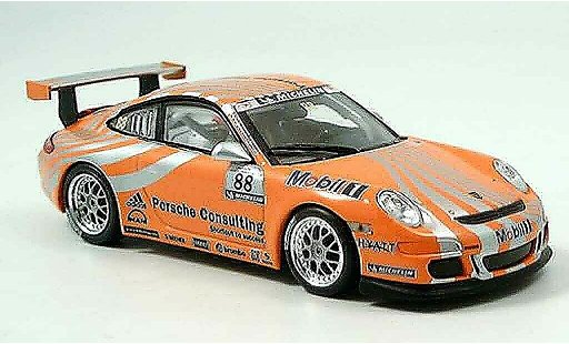 Porsche 911 GT3 CUP 1/43 Minichamps Racing No.88 oranje modelauto