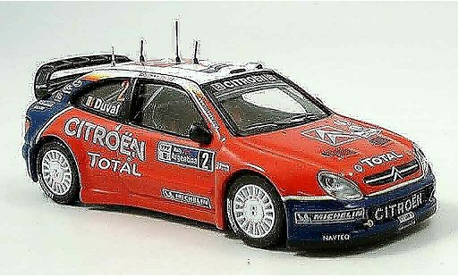 Citroen Xsara WRC 2005 1/43 IXO no.2 duval rallye zilverine modelauto
