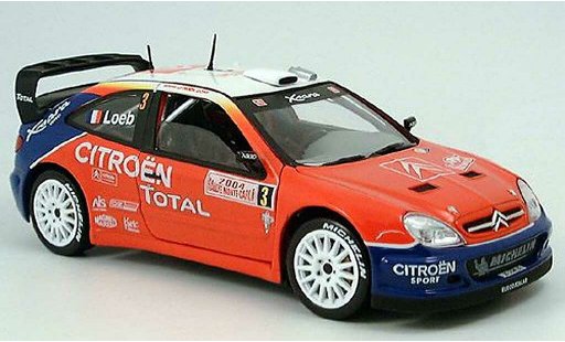 Citroen Xsara WRC 2004 1/18 Solido no3 total rallye monte carlo sebastien loeb modelauto