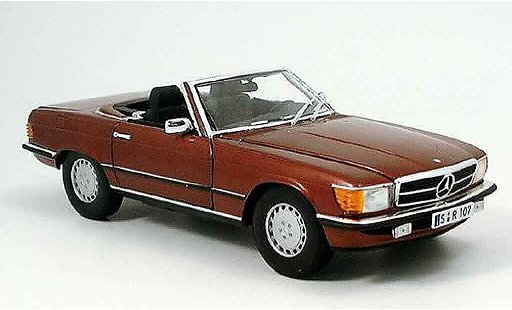 Mercedes 350 Base 1/18 Norev (r 107) rood modelauto