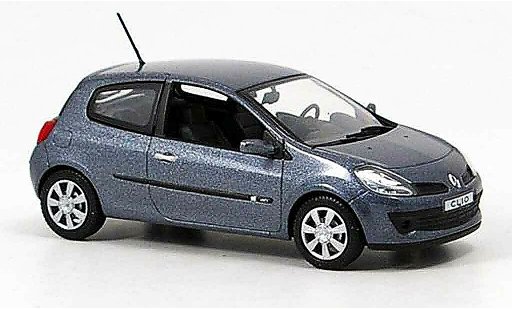 Renault Clio Base 1/43 Norev iii blauwgrijs 3 turer modelauto
