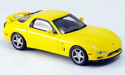 Mazda RX7 1991 1/43 Kyosho (FD3S) Type R geel modelauto