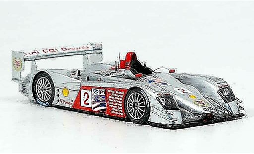 Audi R8 lms 1/43 Spark 2006 No.2 winnaar Lime Rock Park ALMS modelauto