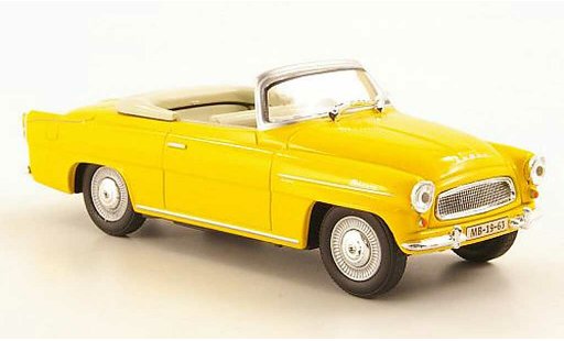 Skoda Felicia Roadster 1/43 Abrex oranje-geel modelauto