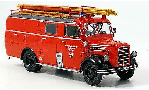 Borgward B 2500 pompiers 1/43 Schuco F 8 pompier Heuchelheim modelauto
