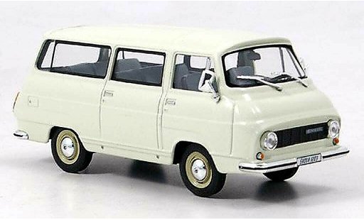 Skoda 1203 Mikrobus 1/43 Abrex wit modelauto