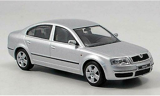Skoda Superb Base 1/43 Abrex grijs modelauto