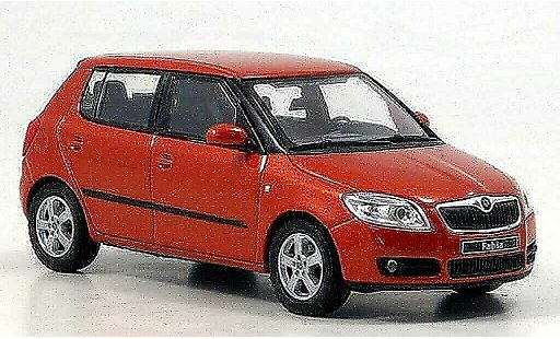 Skoda Fabia II 1/43 Abrex oranje modelauto